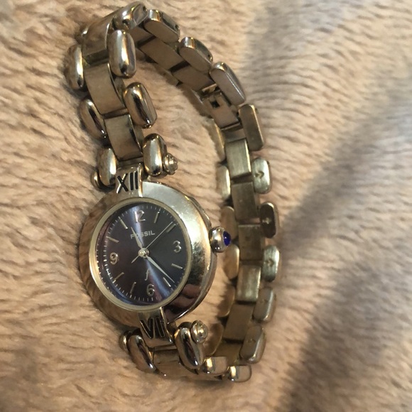 Fossil Watch Silver/Navy Blue 25mm - Picture 3 of 6